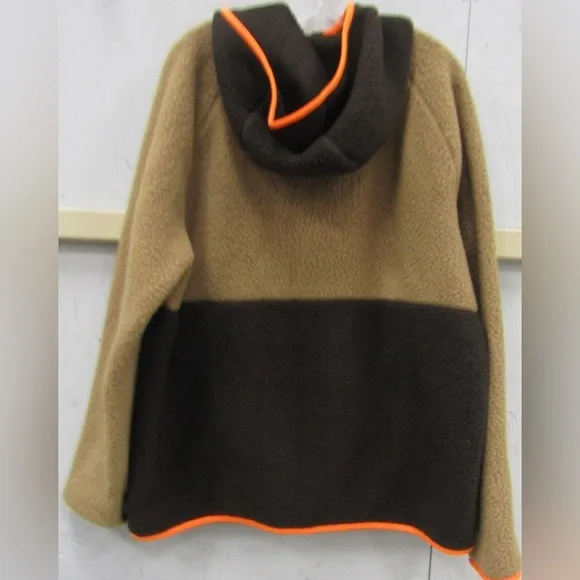 Champion+Todd Snyder Fleece Hoodie Size XL Brown/Orange Half Zip Pullover - Picture 3 of 8